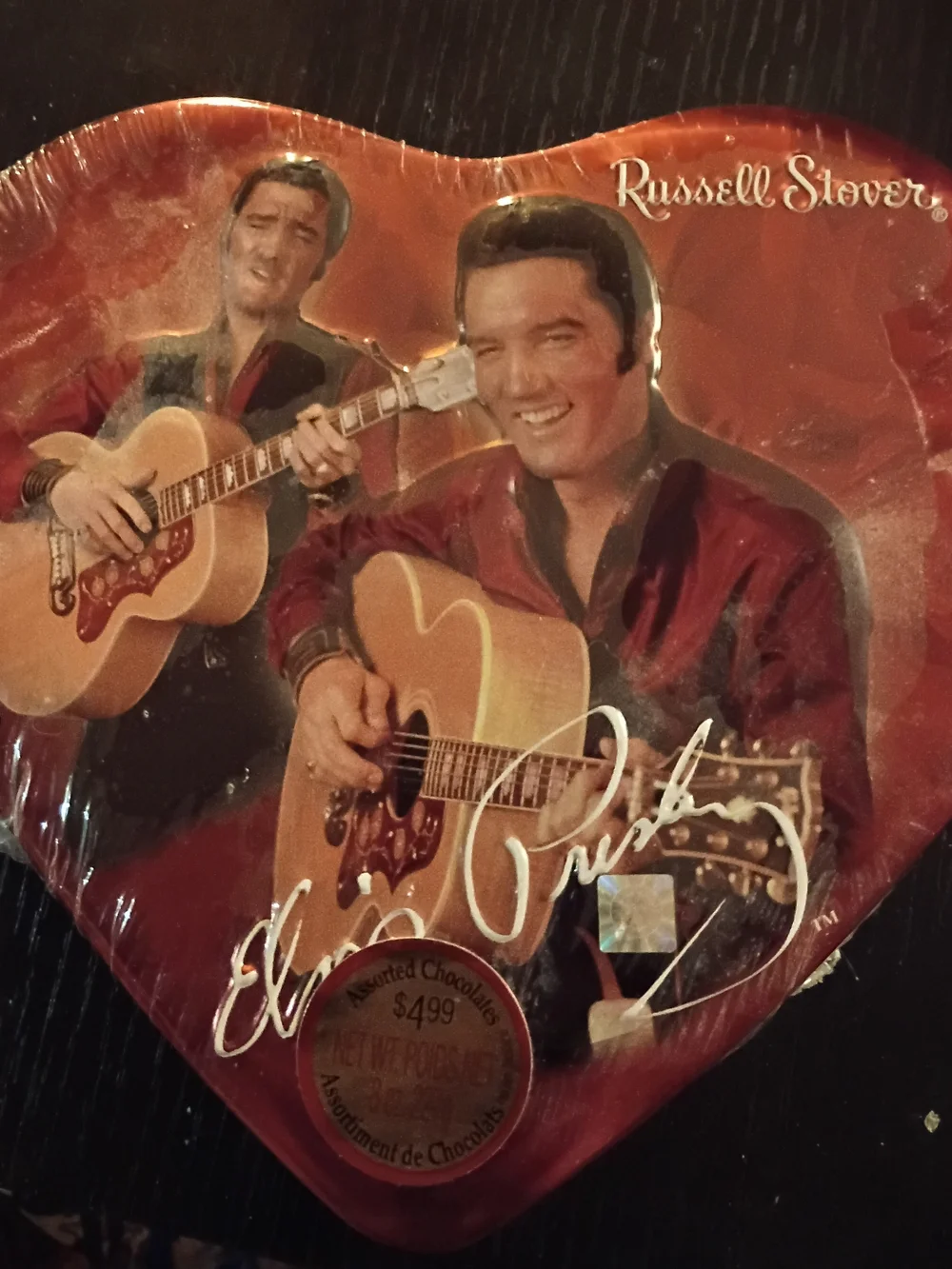 Elvis Heart Chocolate Tin - Red